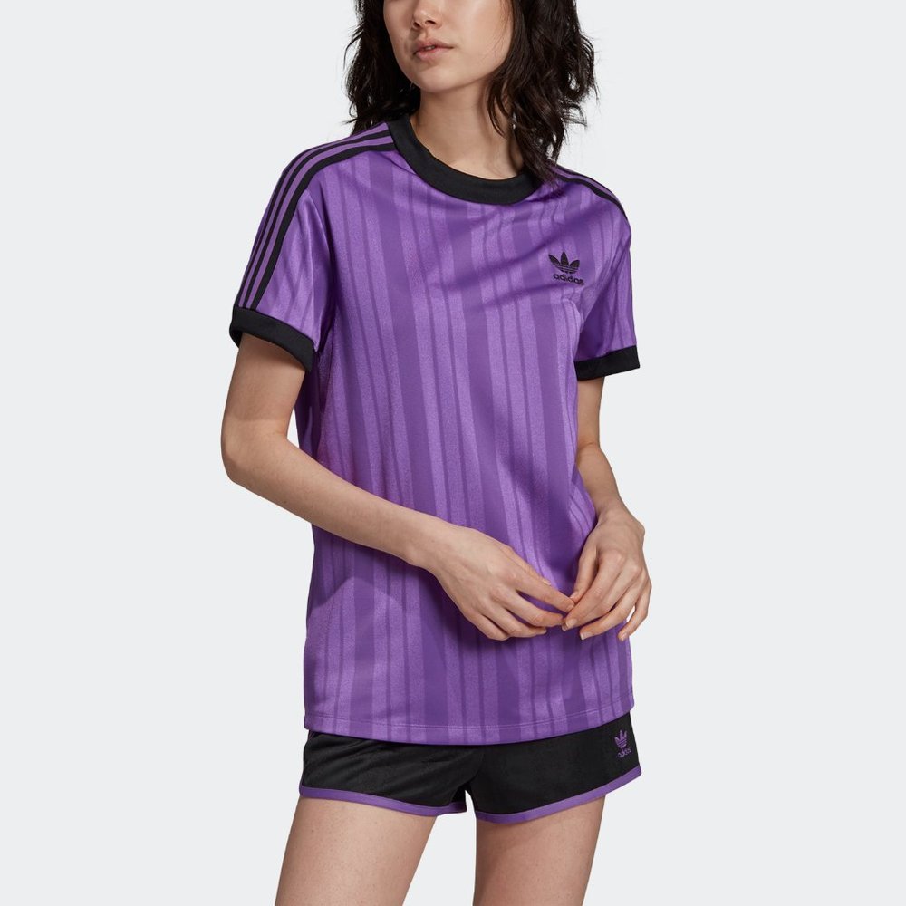 adidas Purple and Black Short Sleeve Tee